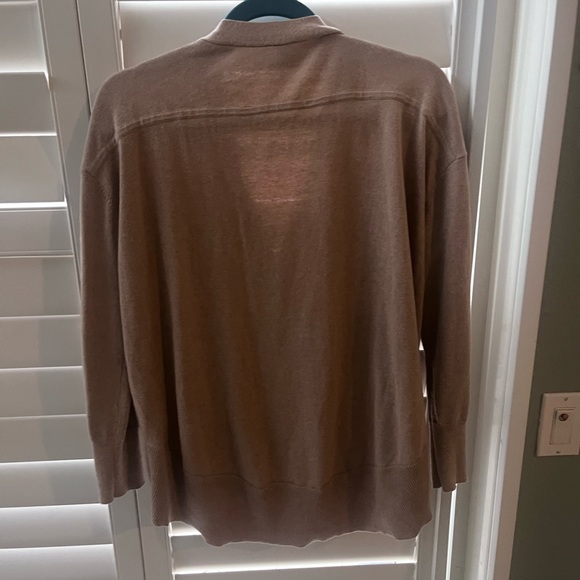 CAbi B-Sided Cardigan XS Camel Tan Lightweight Button Front Sweater - Picture 6 of 10